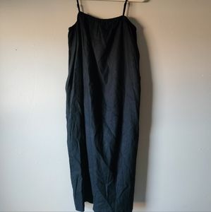 NWT A New Day Linen Black Midi Dress Size Small